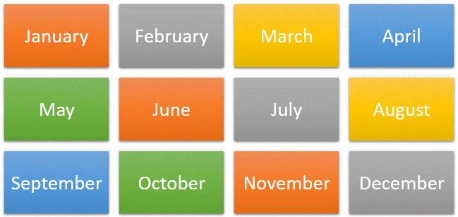 month name in english