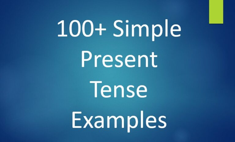 simple present tense examples